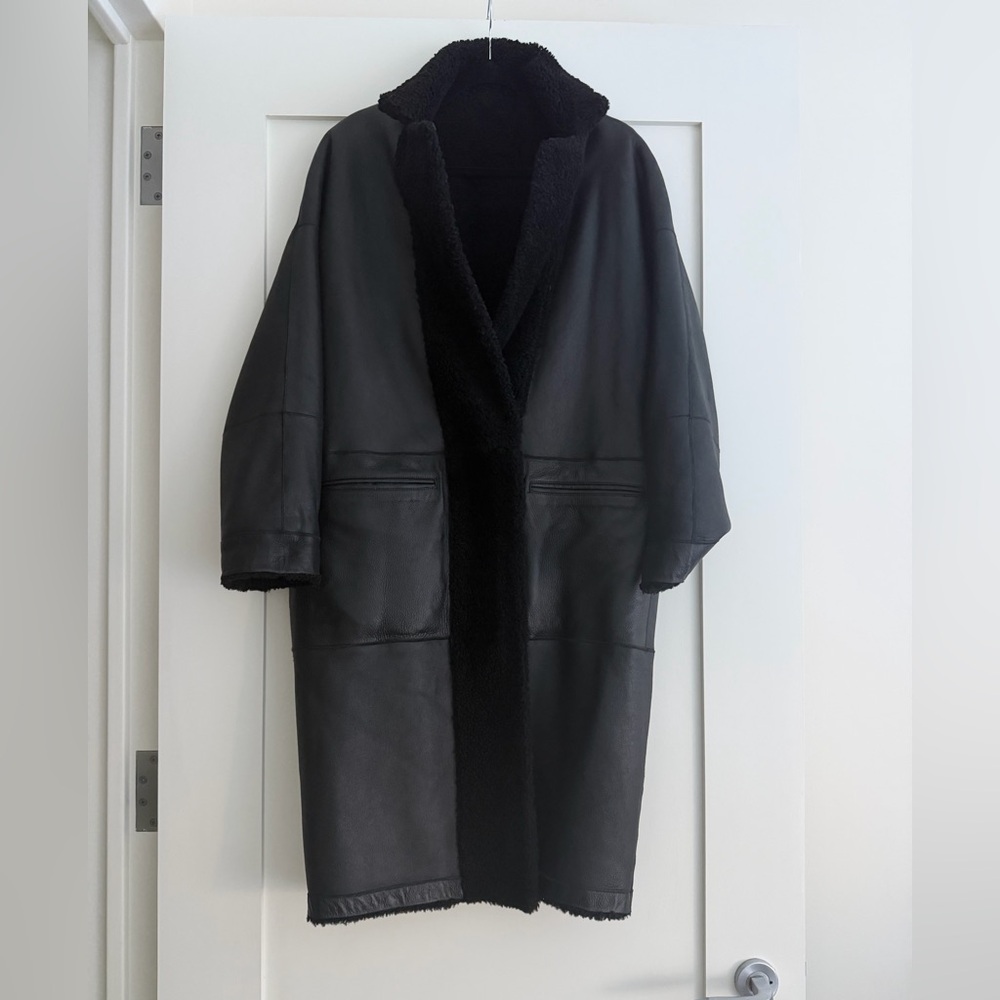 Women's Black Shearling Leather Jacket